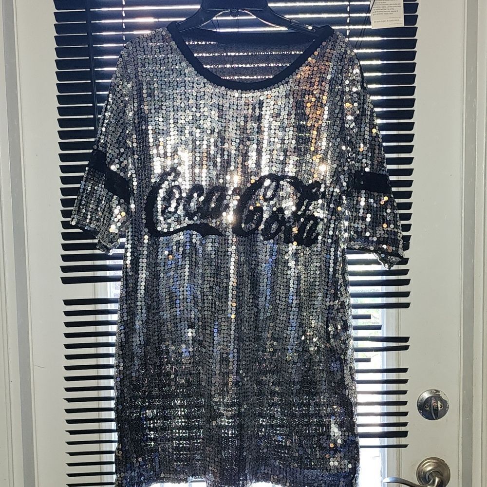 Sequined T Shirt Dress